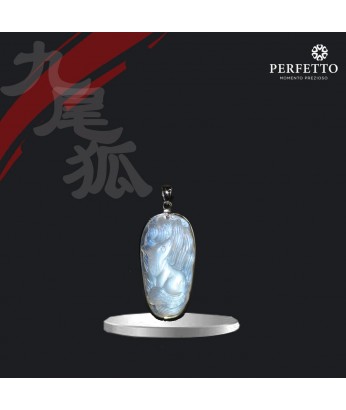 MOONSTONE NINE TAILED FOX PENDANT